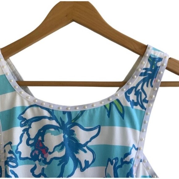 Lilly Pulitzer Womens Sandrine Dress Shorely Blue Sleeveless Size 4 - Picture 6 of 12